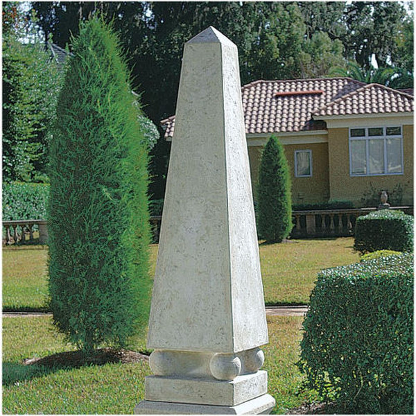 Grand Neoclassical Obelisk Sculpture Garden Decor